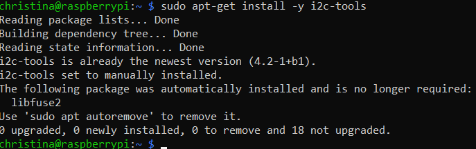 Installing i2c-tools