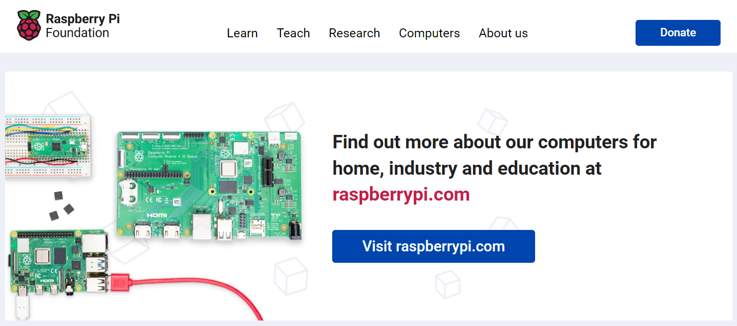 Raspi Website Homepage