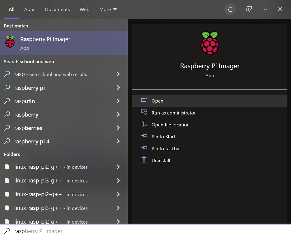 Open Raspberry Pi Imager